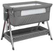 Przenośne ciemnoszare łóżeczko niemowlęce A3-N38