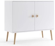 Biała Komoda Z Półkami Na Nóżkach Z1-C82