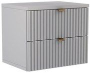 Szara szafka nocna złote uchwyty L1-M80