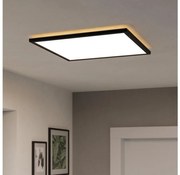 Eglo 901457 -LED Ściemn. łaz. lampa ROVITO-R 17W/230V 50x50 cm IP44 czarny + pilot