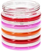 Świeca odstraszająca Citronella Stripes, 780 g, 11 x 12 cm, czerwony