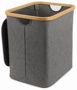 Szary klasyczny kosz na pranie 60L C1-A19