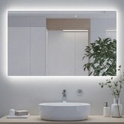 Prostokątne lustro do łazienki z oświetleniem LED 80x60/60x80 cm, Dual color, włącznik dotykowy, mata grzewcza