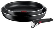 Tefal - Zestaw patelni 3 szt INGENIO EASY COOK & CLEAN BLACK