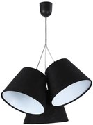 Czarno-biała potrójna lampa wisząca dzwonki F0-B08