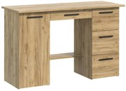 Skandynawskie Biurko Z Szufladami I Półkami Dąb Craft M1-M80