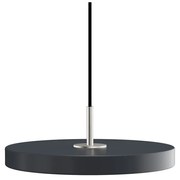 Antracytowa lampa wisząca LED z metalowym kloszem ø 31 cm Asteria Mini – UMAGE