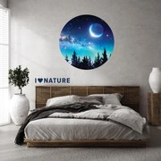 Naklejki na ścianę - Kosmiczny las z napisem