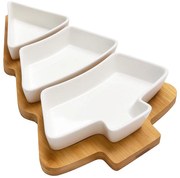 Porcelanowe miseczki na przekąski LUMORA, kształt choinki