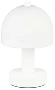 Biała lampa stołowa ze szklanym kloszem (wysokość 19 cm) Glenn – Trio