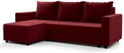 Bordowa kanapa narożna z funkcją spania M3-H72