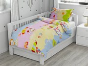 PrzytulneMieszkanie.pl PrzytulneMieszkanie.pl Pościel bawełniana do łóżeczka ZWIERZĘTA Z ŻAGLEM niebieska