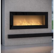 InFire - Wbudowany BIO kominek 49x120 cm 3kW czarny