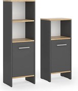 Zestaw mebli łazienkowych antracyt/złoty dąb 33.8x26.3x108.2 karli