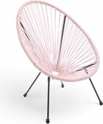 Żyłkowe krzesło ogrodowe dla dzieci Arjana, 66 cm, różowe