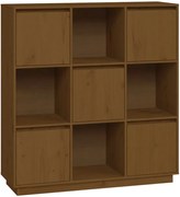 Drewniany regał sosnowy z szafkami miodowy brąz W8-E82