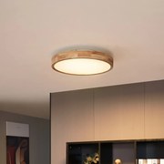 Skandynawska lampa sufitowa drewniana 50 cm z LED z możliwością ściemniania - PeckerSkandynawski Oswietlenie wewnetrzne