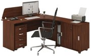 Zestaw mebli biurowych MIRELLI, typ F, prawy, orzech