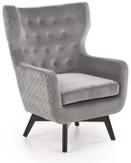 Fotel MARVEL VELVET szary HALMAR