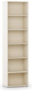Biblioteka INTEGRO, 2300 x 600 x 400 mm, 5 półek, brzoza