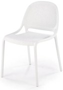 Białe ażurowe krzesło sztaplowane E4-P37