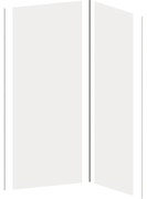 Zestaw 2 łazienkowych paneli ściennych z profilami – 90 × 120 × 210 cm (szer. × szer. × wys.) ITZIAR