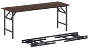 Stół konferencyjny FAST READY, 170x50 cm, czarna podstawa, orzech