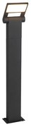 Nowoczesny słup ogrodowy antracytowy 60 cm z LED IP54 - Zane