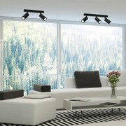 Lampa sufitowa HUDSON BLACK 2xGU10 podwójna, kierunkowa, czarna