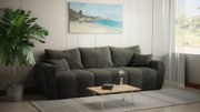 Sofa, Kanapa do salonu z funkcją spania- BUENO - czarny, Lincoln 100