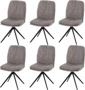 Krzesło do jadalni MCW-M68 (zestaw 6 sztuk), szare