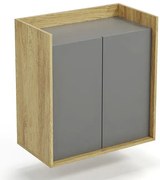 Szafka modułowa dwudrzwiowa hikora + szary przykurzony H4-N23