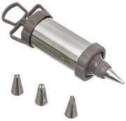 Szpryca do dekorowania ciastek, dekorator, inox, 4 końcówki