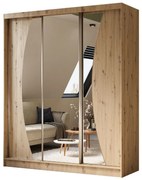 Szafa przesuwna - Foks 180 cm, dąb artisan