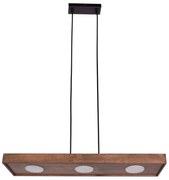 Soul 3 zwis – lampa wisząca drewniana, kolor orzech, trzy punkty świetlne