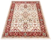 Klasyczny kremowy dywan z frędzlami M0-S70