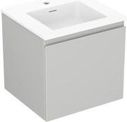 Mexen Orio szafka łazienkowa 50 cm z umywalką Otis, 1 szuflada, szara mat/biała mat - 91A10-05047-1-BF62-W18M01
