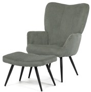 Fotel relaksacyjny z podnóżkiem L7285 GRN6,zielony