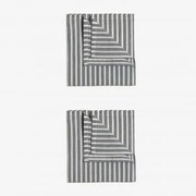 Zestaw 2 Bawełnianych Serwetek Brostil Df Azul Oscuro |df Dark Blue - Sklum