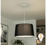 Brilagi - Lampa wisząca LED na linkę CERIA 1x E27/40W/230V średnica 45 cm czarna