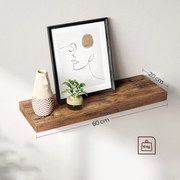 Półka 60cm - LWS26BX dąb rustykalny, zawieszana