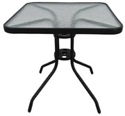 Stół stolik kwadratowy 70x70 T22 szklany metal na balkon taras do ogrodu