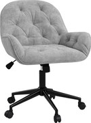 Vinsetto Ergonomiczny fotel wypoczynkowy z miękkim mechanizmem regulacji Jasnoszary metaliczny aksamit