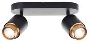 Brilliant - Oprawa punktowa LED COVELO 2xGU10/5W/230V czarno-złota