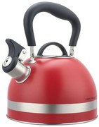 Stalowy czerwony czajnik z gwizdkiem C9-M12