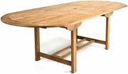 Rozkładalny stół z drewna tekowego Garth owalny 170 - 230 cm