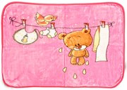 Kocyk dziecięcy  MOKRY MIŚ, 80x110 cm różowy