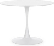 Biały okrągły stół 100×75 cm - BLOOM