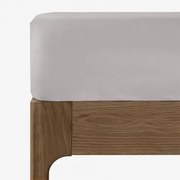 Prześcieradło Z Bawełny Perkalowej 180 Nici Lesia Jasnoszary & Łóżko 135/140cm (140 X 200 X 40 Cm) - Sklum