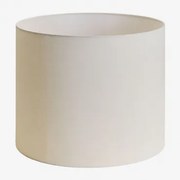 Arlina Abażur Do Lampy Z Tkaniny Distressed White & Ø50 Cm - ↑40 Cm - Sklum
